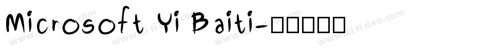 Microsoft Yi Baiti字体转换